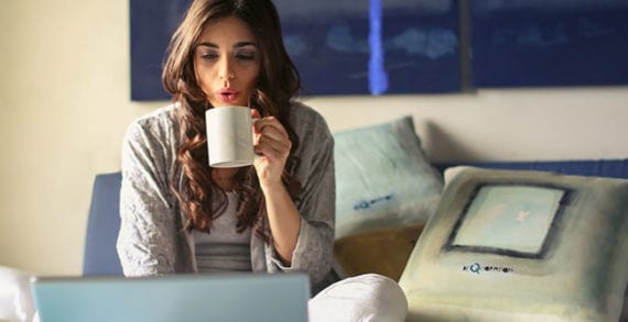 relax home laptop bed How working from home could be bad for your career