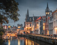 Ghent, Belgium, a museum of early Flemish architecture Ghent, Belgium, a museum of early Flemish architecture